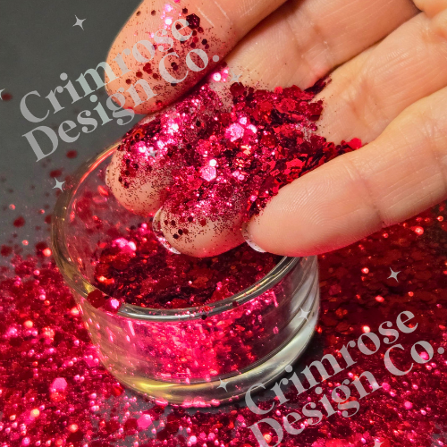 ruby colored glitter
