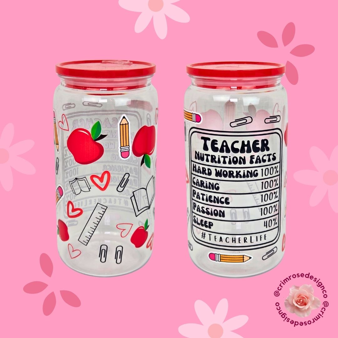Fuel your favorite educator with our Teacher Nutrition Facts cup – packed with 100% patience, dedication, and coffee power for those long school days