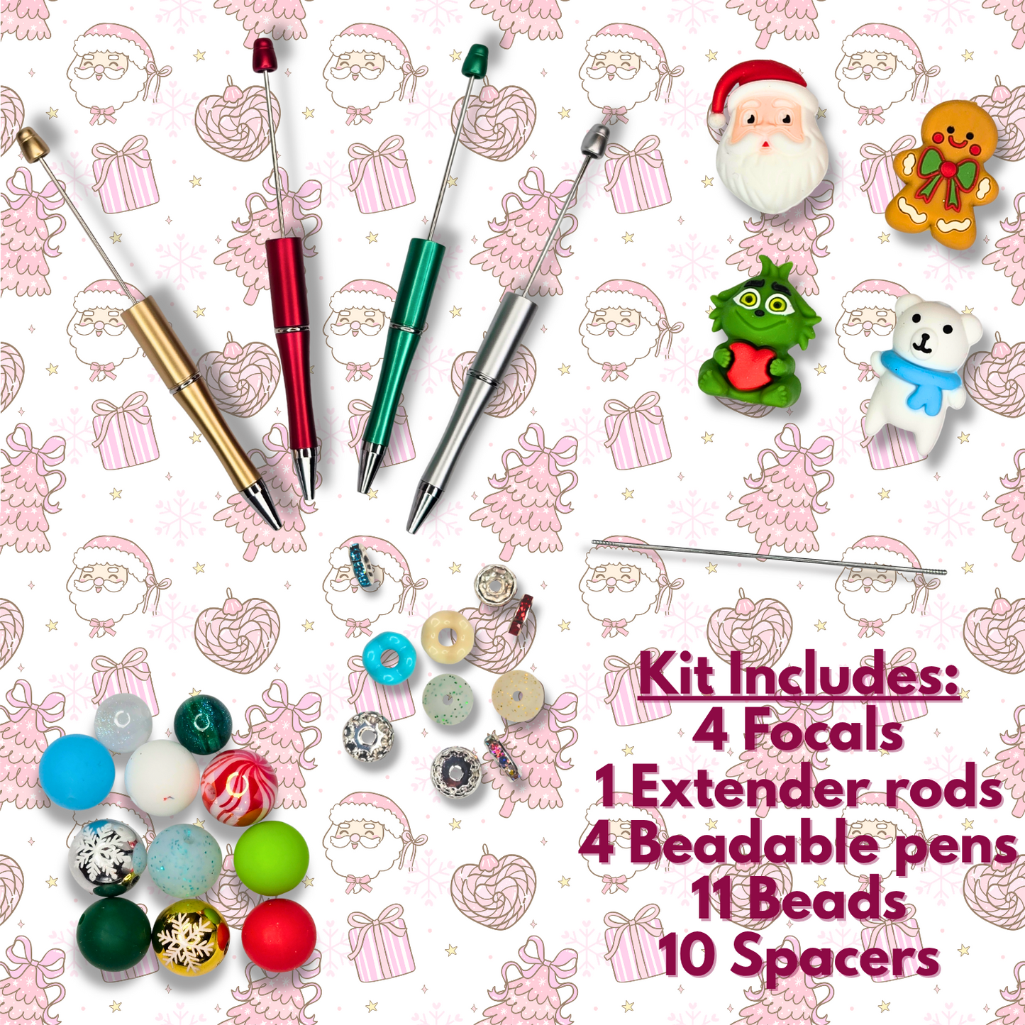 Christmas Beadable Pen Kit